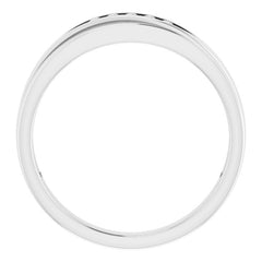 14K White 1/10 CTW Natural Diamond Band