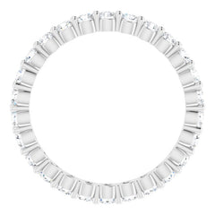 14K White 3/4 CTW Natural Diamond Eternity Band Size 5