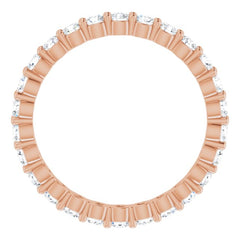 14K Rose 3/4 CTW Natural Diamond Eternity Band Size 6