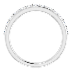 14K White 5/8 CTW Natural Diamond Anniversary Band