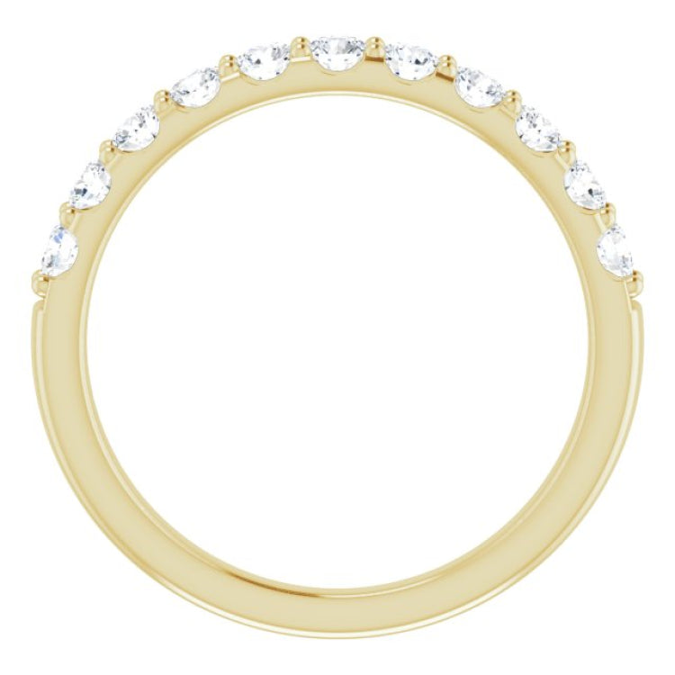 14K Yellow 1/2 CTW Natural Diamond Anniversary Band