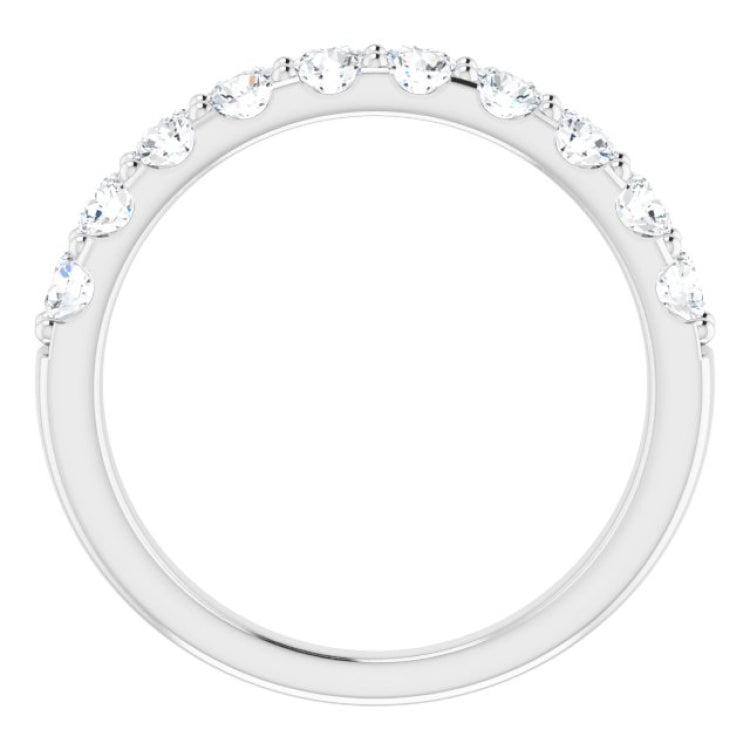 Platinum 3/4 CTW Natural Diamond Anniversary Band