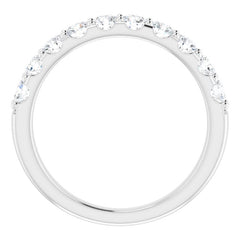 Platinum 3/4 CTW Natural Diamond Anniversary Band