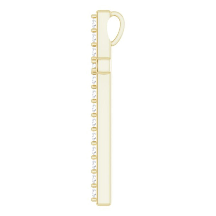 14K Yellow 1 CTW Natural Diamond Cross Pendant