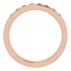 14K Rose 3/4 CTW Natural Diamond Band