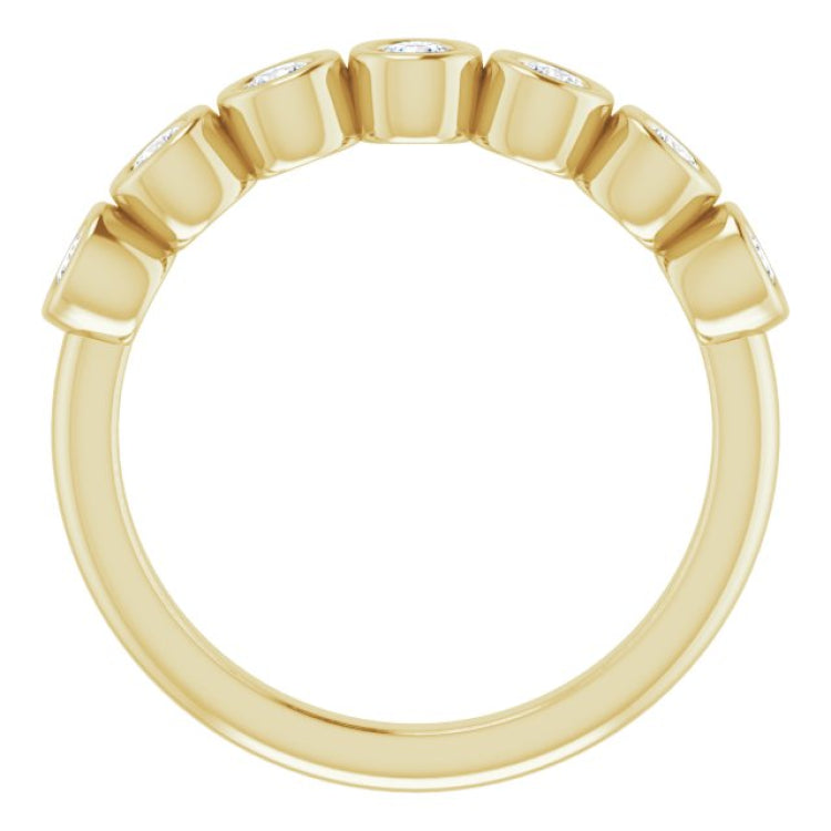 14K Yellow 3/8 CTW Natural Diamond Anniversary Band