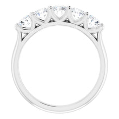Platinum 1 CTW Natural Diamond Anniversary Band