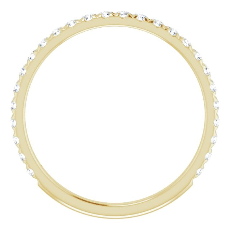 14K Yellow 1/3 CTW Natural Diamond French-Set Anniversary Band