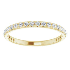 14K Yellow 1/3 CTW Natural Diamond French-Set Anniversary Band