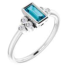 Accented Bezel-Set Ring