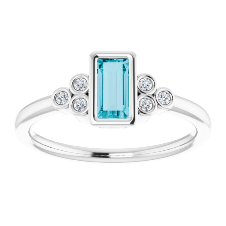 Accented Bezel-Set Ring
