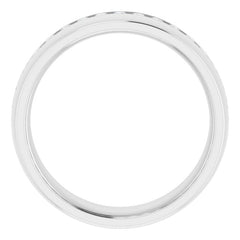 14K White 3/8 CTW Natural Diamond Band
