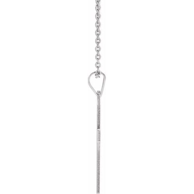 14K White 18 x 12 mm Cross 18" Necklace