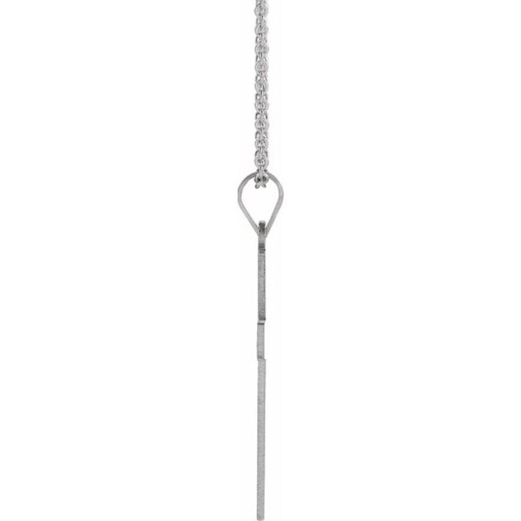 14K White 22 x 14 mm Cross 18" Necklace