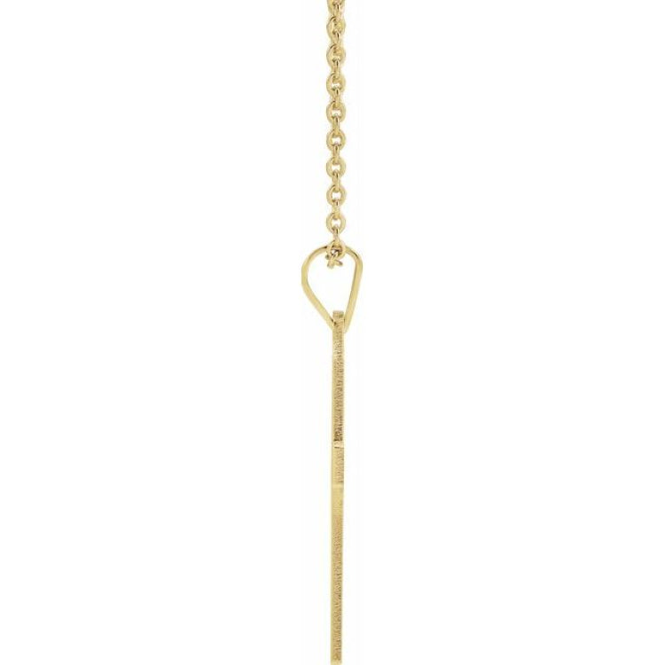 14K Yellow 18 x 12 mm Cross 18" Necklace