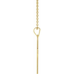 14K Yellow 18 x 12 mm Cross 18" Necklace