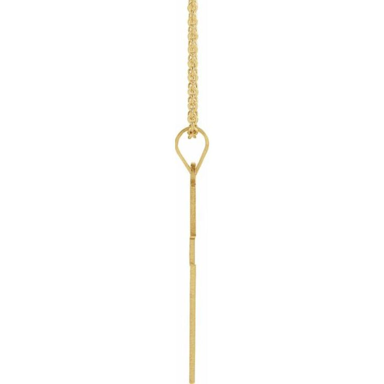 14K Yellow 22 x 14 mm Cross 18" Necklace