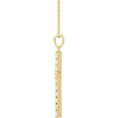 14K Yellow 1 CTW Natural Diamond Cross 18" Necklace