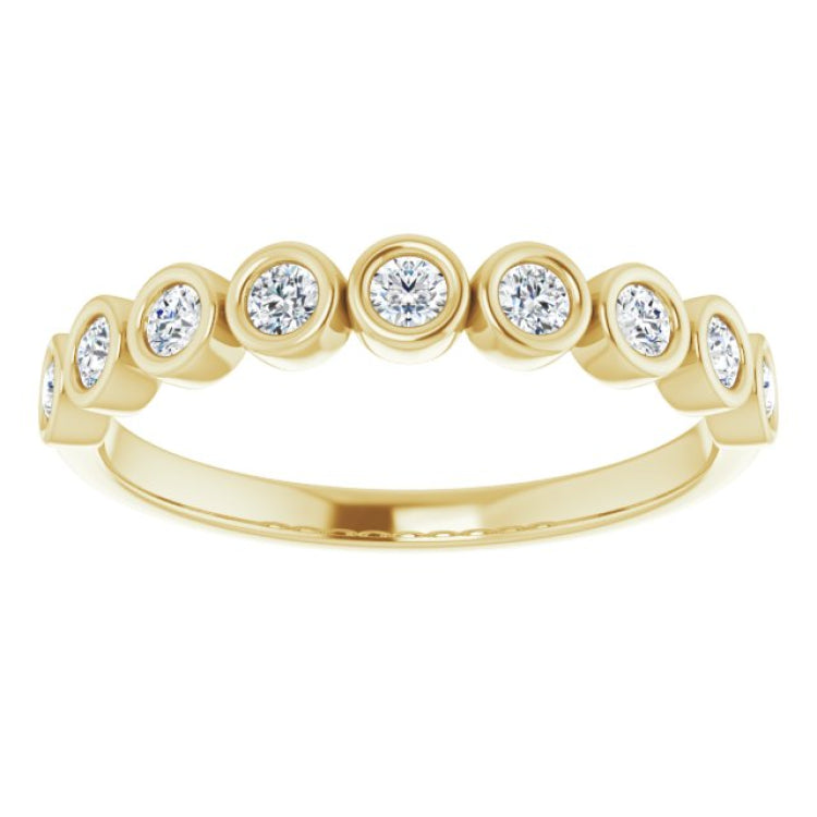 14K Yellow 1/4 CTW Natural Diamond Anniversary Band