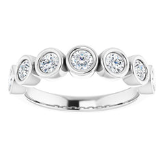 14K White 5/8 CTW Natural Diamond Anniversary Band