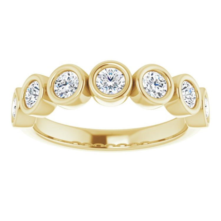14K Yellow 5/8 CTW Natural Diamond Anniversary Band