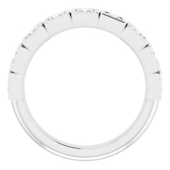 Platinum 3/4 CTW Natural Diamond Anniversary Band