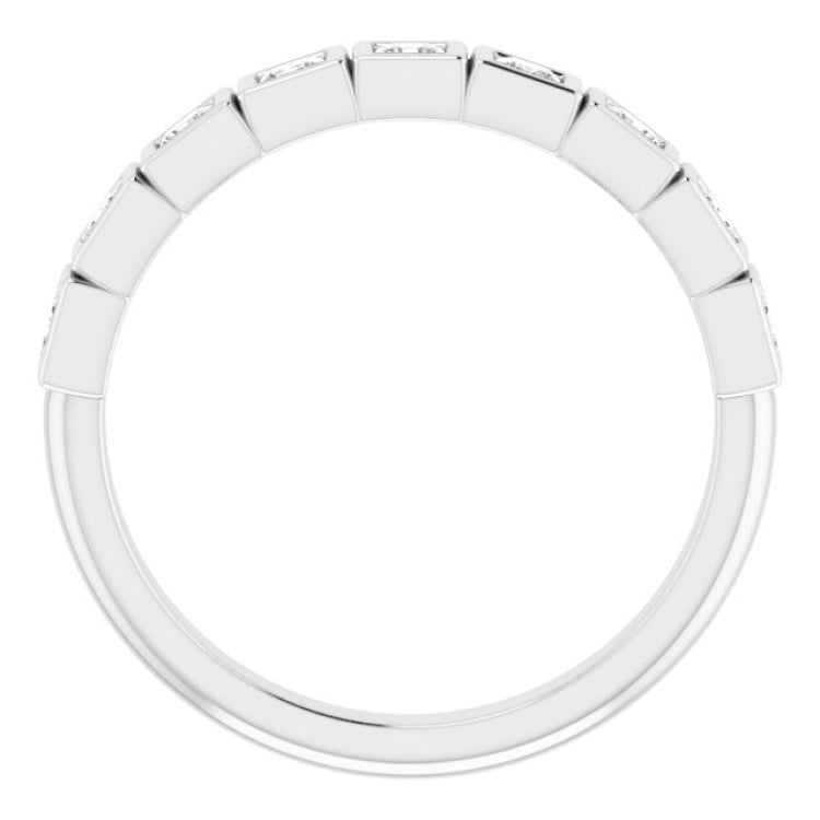 14K White 1/2 CTW Natural Diamond Anniversary Band