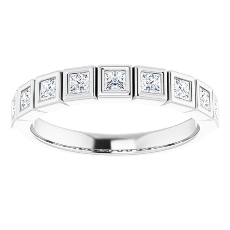 14K White 1/2 CTW Natural Diamond Anniversary Band