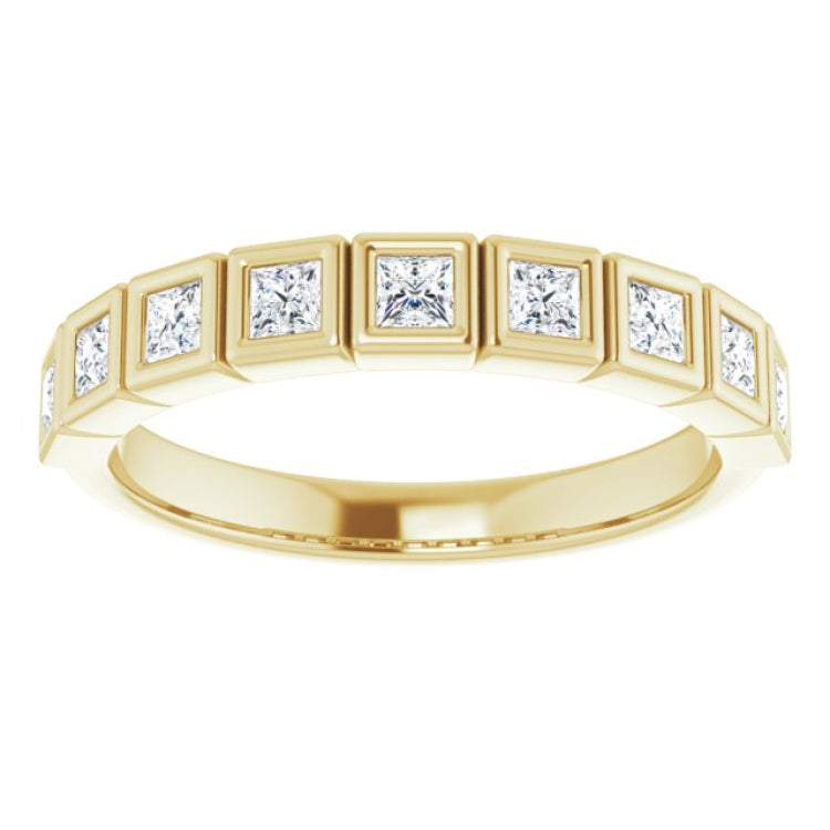 14K Yellow 1/2 CTW Natural Diamond Anniversary Band
