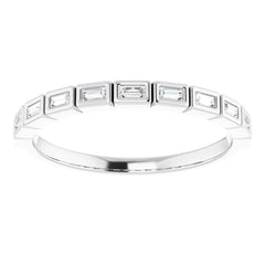 Platinum 1/6 CTW Natural Diamond Anniversary Band