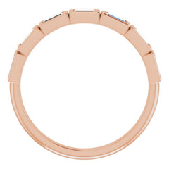 14K Rose 1/4 CTW Natural Diamond Anniversary Band