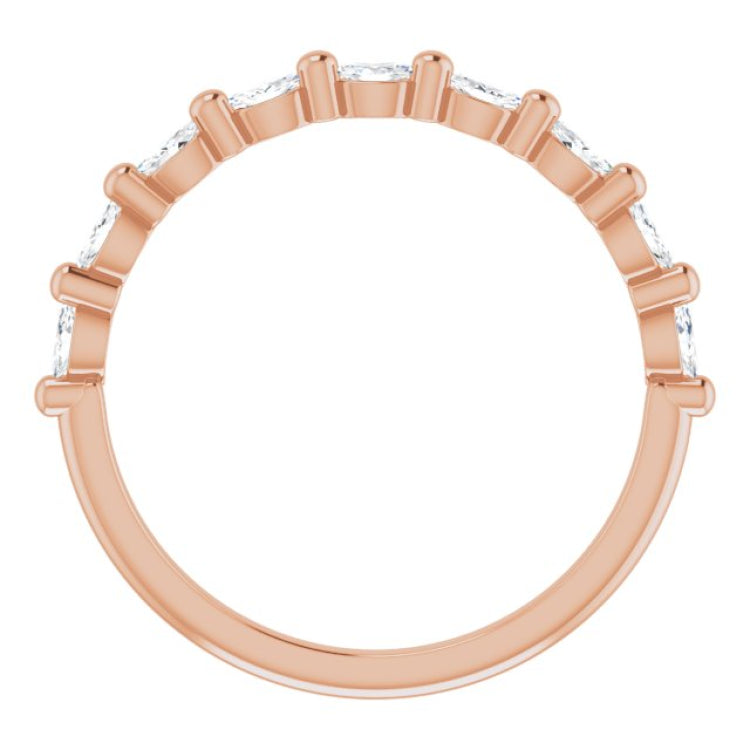 14K Rose 1/4 CTW Natural Diamond Anniversary Band