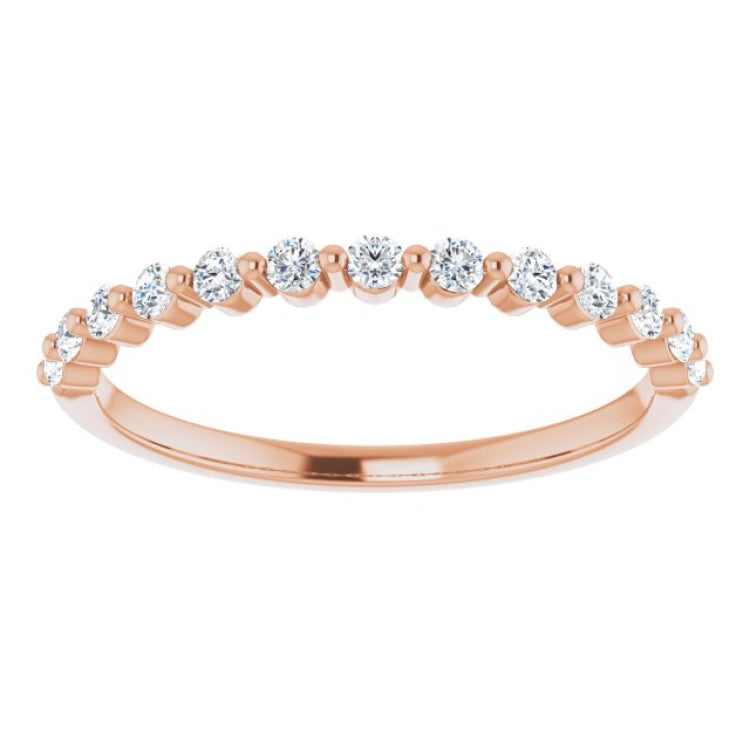 14K Rose 1/5 CTW Natural Diamond Anniversary Band
