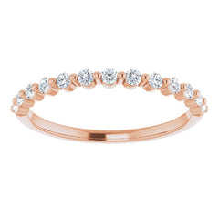 14K Rose 1/5 CTW Natural Diamond Anniversary Band