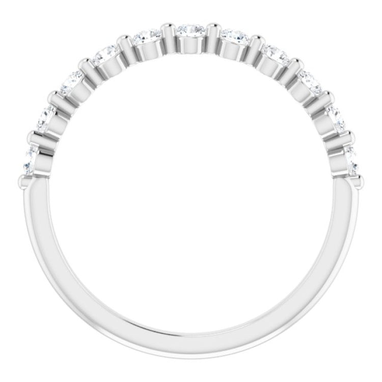 14K White 1/2 CTW Natural Diamond Anniversary Band