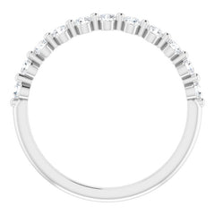 14K White 1/2 CTW Natural Diamond Anniversary Band