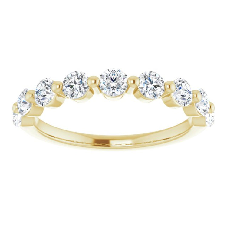14K Yellow 9/10 CTW Natural Diamond Anniversary Band