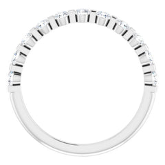 14K White 1/2 CTW Natural Diamond Anniversary Band