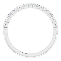 14K White 1/2 CTW Natural Diamond Anniversary Band