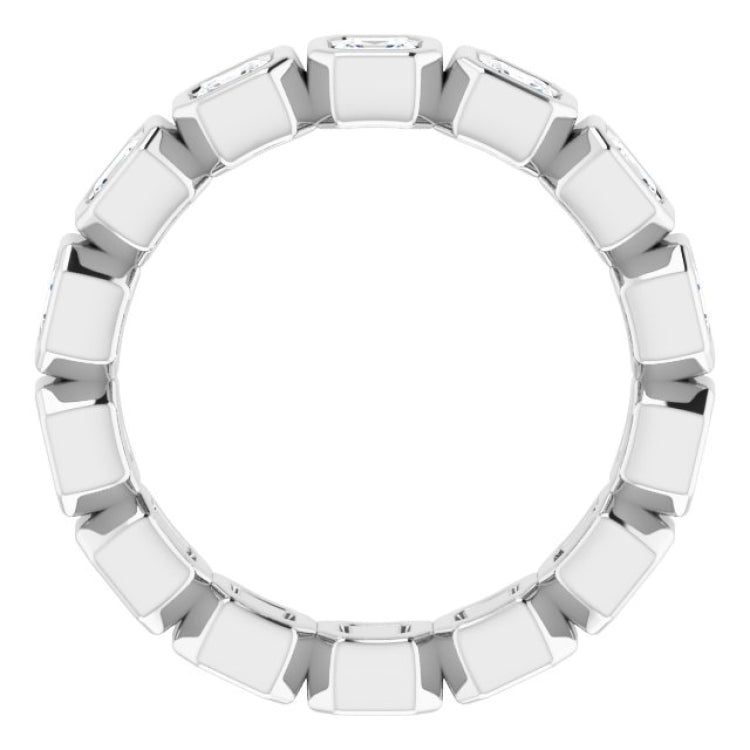 14K White 1 5/8 CTW Natural Diamond Eternity Band Size 7
