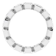 14K White 1 5/8 CTW Natural Diamond Eternity Band Size 7