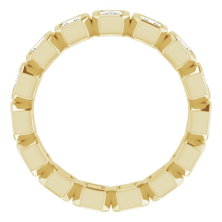 14K Yellow 1 5/8 CTW Natural Diamond Eternity Band Size 7