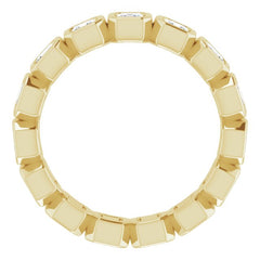 14K Yellow 1 5/8 CTW Natural Diamond Eternity Band Size 7