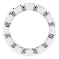 14K White 2 1/4 CTW Natural Diamond Eternity Band Size 7