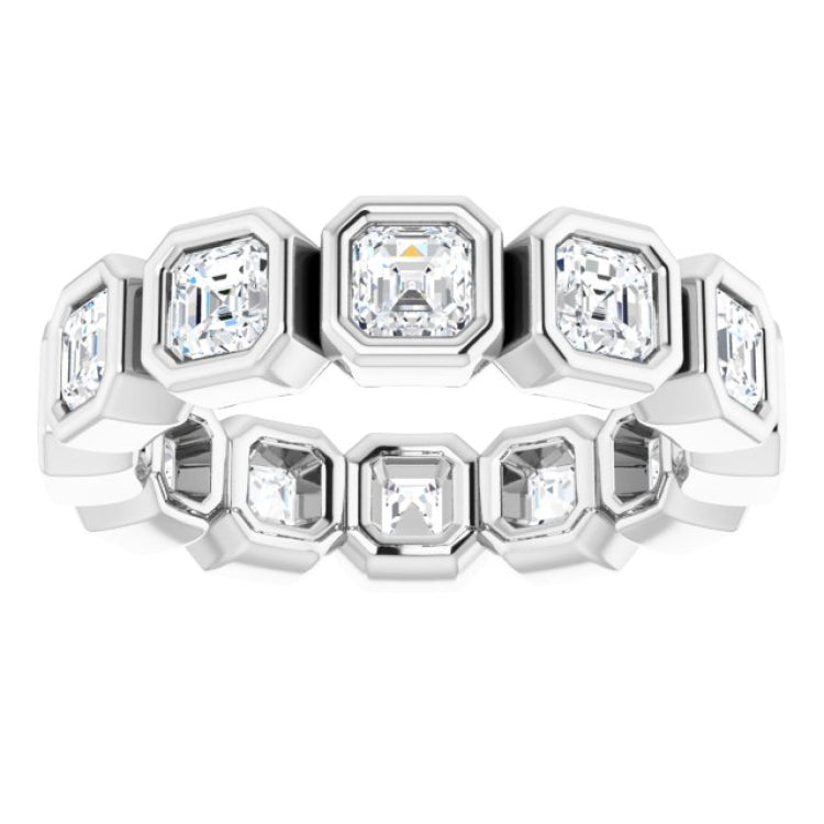 14K White 2 1/4 CTW Natural Diamond Eternity Band Size 7