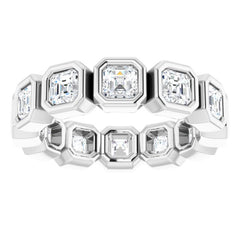 14K White 2 1/4 CTW Natural Diamond Eternity Band Size 7