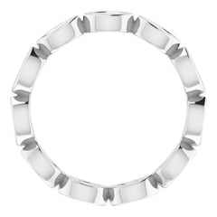14K White 1/2 CTW Natural Diamond Eternity Band Size 7