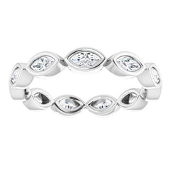 14K White 1/2 CTW Natural Diamond Eternity Band Size 7