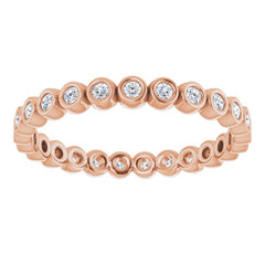 14K Rose 1/3 CTW Natural Diamond Eternity Band Size 7