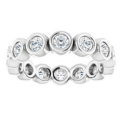 14K White 1 CTW Natural Diamond Eternity Band Size 7